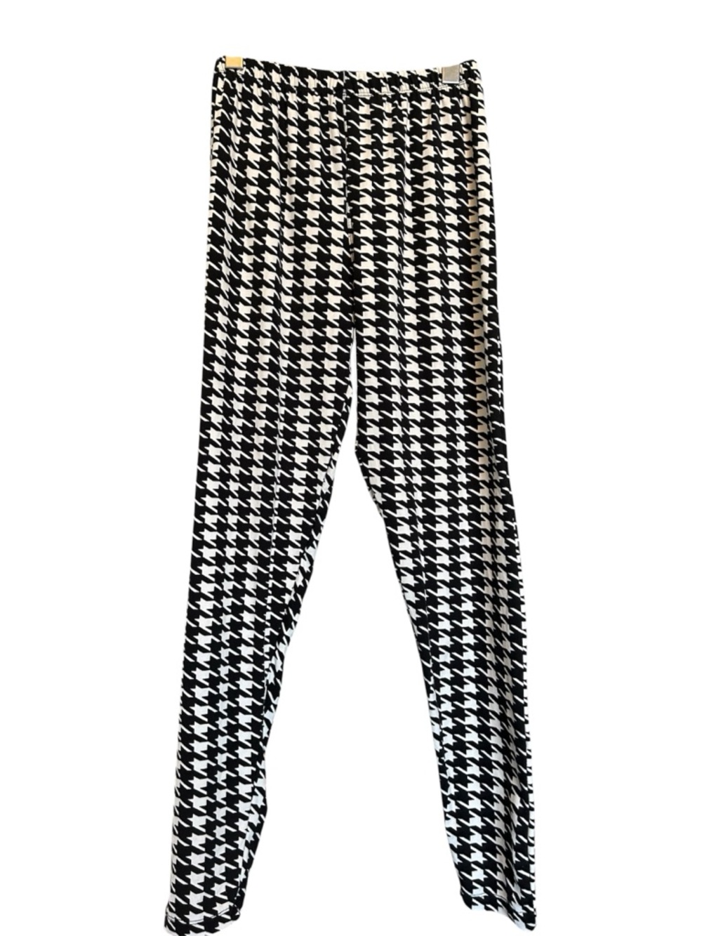 Black & White Houndstooth High-Waist Soft Leggings